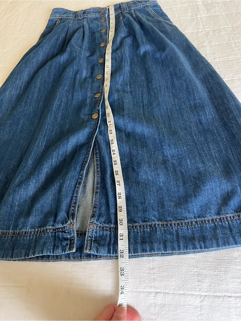 Sezane women’s denim skirt buttons size 38 us 6 - Picture 9 of 9